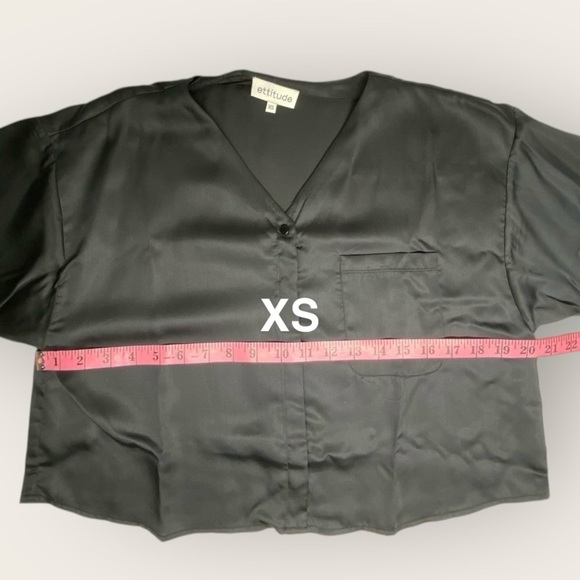 NWT | Ettitude | Signature Sateen Relaxed Short Sleeve Top | Black | Various Sz - Picture 6 of 15